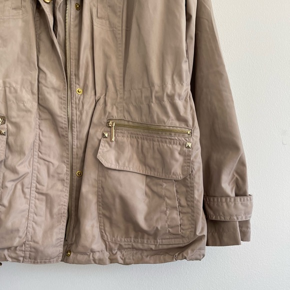 Michael Kors Tan Rain Jacket Size PL - Picture 3 of 5